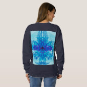 Sweatshirt FUMÉE BLEUE - Art Fractal - (Dos entier)