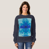 Sweatshirt FUMÉE BLEUE - Art Fractal - (Devant entier)