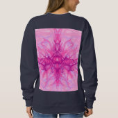 Sweatshirt FUMÉE ROSE - Art fractal moderne et abstrait - (Dos)