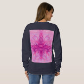 Sweatshirt FUMÉE ROSE - Art fractal moderne et abstrait - (Dos entier)