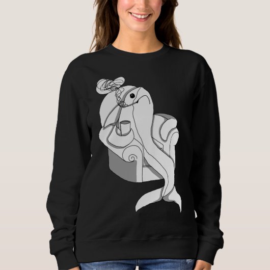 Sweatshirt Fumer Comme Un Poisson Boire Comme Un Chimney (Devant)