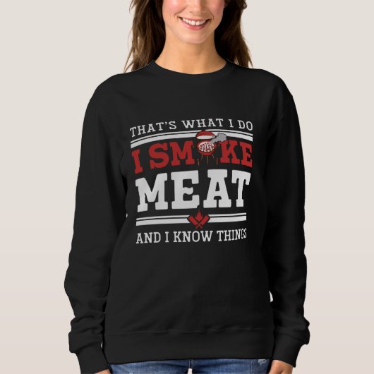 Sweatshirt Fumer Fumer Viande BBQ Fumer Gril (Devant)