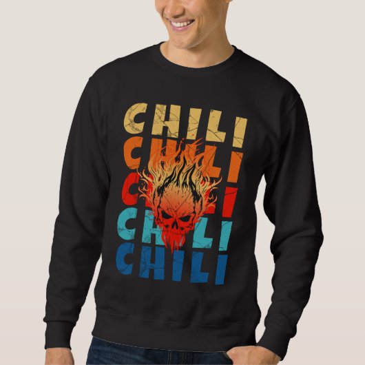 Sweatshirt Fumer un chili chaud (Devant)