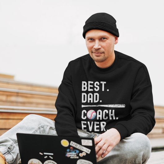 Sweatshirt Fun Baseball Dad Coach