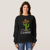 Sweatshirt Fun Camping Humour Mème dire Camper (Devant entier)
