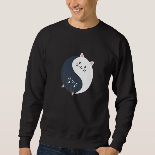 Sweatshirt Fun Chat Yin Et Yang (Devant)