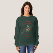 Sweatshirt Fun Festive Trombone Happy Christmas Merry Music (Devant entier)