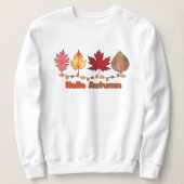Sweatshirt Fun "Hello Autumn" Sweater (Design devant)
