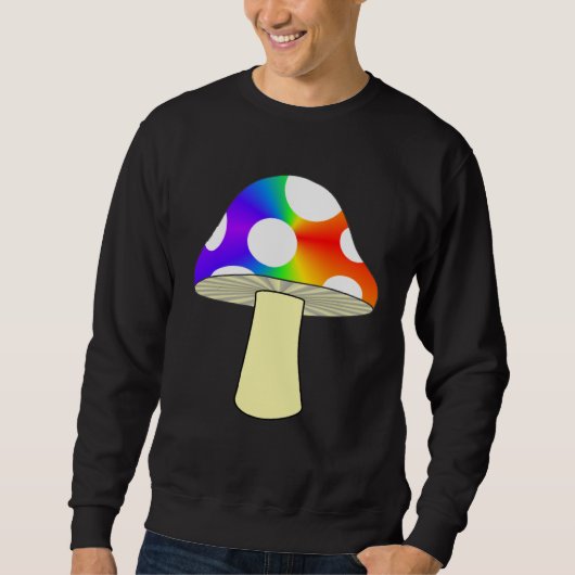 SWEATSHIRT FUN MUSHROOM TEE NATURE COLORFUL MUSHROOM RAINBOW (Devant)