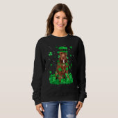 Sweatshirt Fun Pitbull Chien St Patrick S Day Shamrock irland (Devant entier)