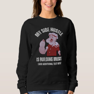 Sweatshirt Fun POPEYE Mon côté Hustle construit Muscle Gym