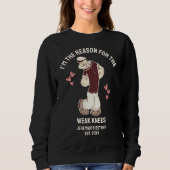Sweatshirt Fun POPEYE Weak At The Knees Valentines Couples (Devant)