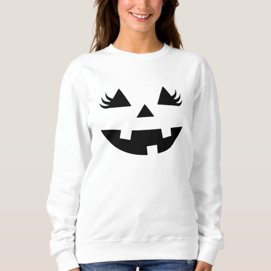 Sweatshirt Fun Pumpkin Smile Halloween Gift (Devant)