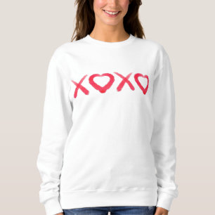 Sweatshirt Fun rouge désespéré XOXO aime les baisers