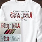 Sweatshirt Fun Text Kid Names Grandma Valentines Day