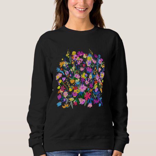 Sweatshirt Fun womens grow positive thoughts, inspirational,  (Devant)