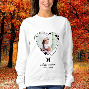 Sweatshirt Funérailles personnalisées Photo Mémoire d'amour