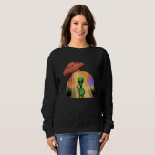 Sweatshirt Fungus Magic Psilocybin Mushrooms Alien UFO (Devant entier)