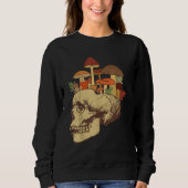 Sweatshirt Fungus Magic Psilocybin Mushrooms Skull Face Hippi (Devant)