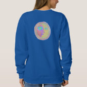 Sweatshirt Funky Abstrait Sun Face Wearable Art (Dos)