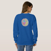 Sweatshirt Funky Abstrait Sun Face Wearable Art (Dos entier)