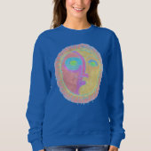 Sweatshirt Funky Abstrait Sun Face Wearable Art (Devant)