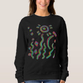 Sweatshirt Funky Abstrait Wearable Art (Devant)