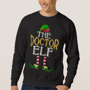 Sweatshirt Funky Doctor Elf Casquette Family Group Noël Party