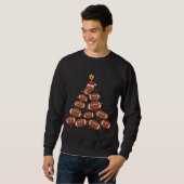 Sweatshirt Funky Football Player Team Christmas Tree (Devant entier)