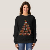 Sweatshirt Funky Football Player Team Christmas Tree (Devant entier)