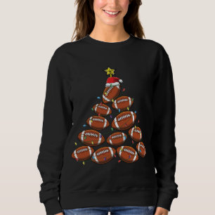 Sweatshirt Funky Football Player Team Christmas Tree