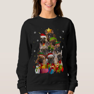 Sweatshirt Funky French Bulldog Noël Arbre de Noël Noël Noël