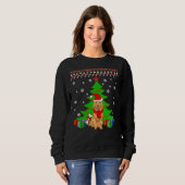 Sweatshirt Funky Golden Retriever Noël (Devant entier)