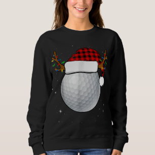 Sweatshirt Funky Golf Reindeer Santa Hat Noël Pyjamas Ho