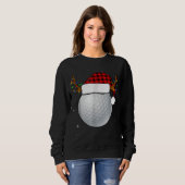 Sweatshirt Funky Golf Reindeer Santa Hat Noël Pyjamas Ho (Devant entier)