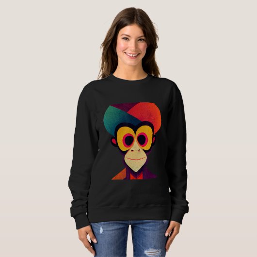 Sweatshirt Funky Munky Turban Monkey (Devant entier)