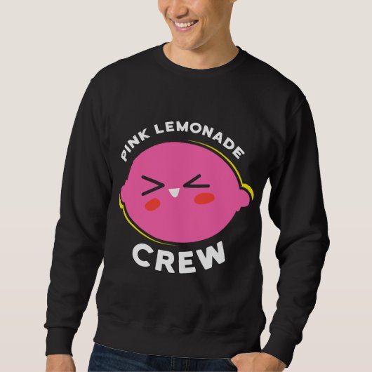 Sweatshirt Funky Pink Lemonade Crew Lemon Juice Boss Vendre L (Devant)