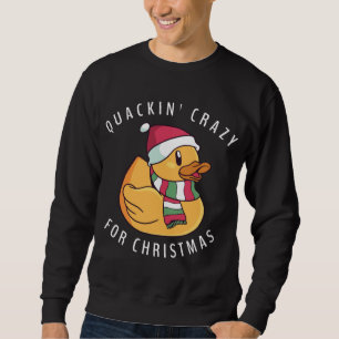 Sweatshirt Funky Santa Hat Caoutchouc Canard de Noël Pun