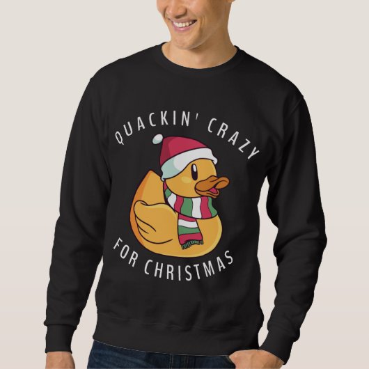 Sweatshirt Funky Santa Hat Caoutchouc Canard de Noël Pun (Devant)