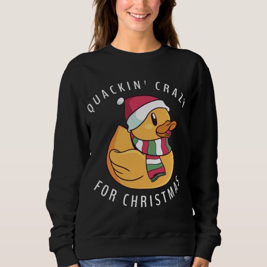 Sweatshirt Funky Santa Hat Caoutchouc Canard de Noël Pun (Devant)