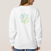 Sweatshirt Funky Sun Face Abstrait Wearable Art (Dos)
