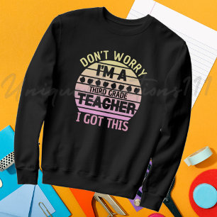Sweatshirt Funky Teacher Grade Vous Enseignez