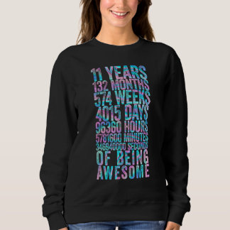 Sweatshirt Funny 11e Anniversaire Chemise Vieux Mètre Funny 1
