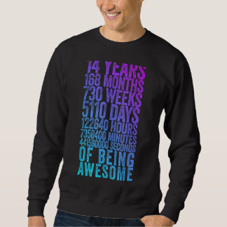 Sweatshirt Funny 14e anniversaire Chemise Vieux Mètre Drôle 1