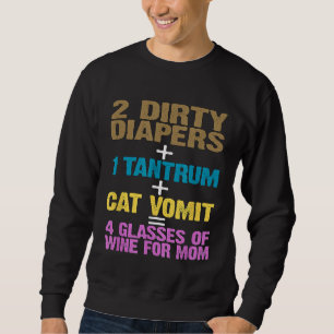 Sweatshirt Funny 2 Diapeurs 1 Tantrum Cat Vomit 4 Lunettes de