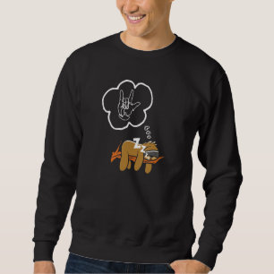 Sweatshirt Funny American Sign Language Sloth Asl