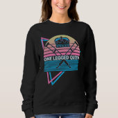 Sweatshirt Funny Amputee Amputation Retro One Legged Queen (Devant)