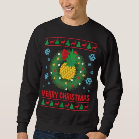 Sweatshirt Funny Ananas laide Sweater de Noël (Devant)