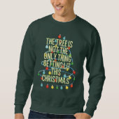 Sweatshirt Funny arbre de Noël Lit (Devant)