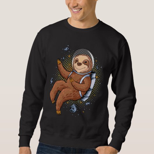 Sweatshirt Funny Astronaut Sloth (Devant)